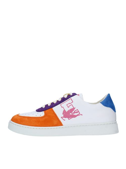 Sneakers in pelle e camoscio ETRO | 12170 3007 0750BIANCO-ARANCIO-VIOLA-BLU